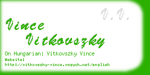 vince vitkovszky business card